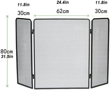 Камина екрана за Лесен и Модерен Камина екран с Мрежа от три пъти Потребителска Проста Преграда За Украса на Камината Искровое Огради, флип-надолу Противопожарна делото Искрогасительная на кутията