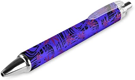 Ярко лилаво химикалка писалка Neon Плевели с прибиращ ролка, синьо мастило, гладка химикалка химикалка за писане, мъжки и женски офис химикалки, 4 бр.