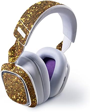 Корица MightySkins, съвместима с безжична гейминг слушалки Astro A30 - Gold Dazzle | Защитно, здрава и уникална Vinyl стикер | Лесно се нанася, се отстранява и обръща стил | Произведено