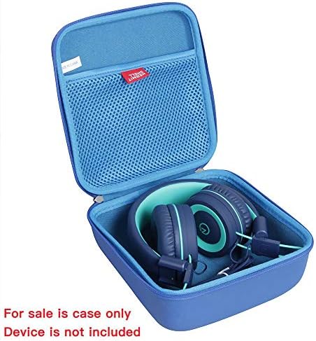 Пътен калъф Hermitshell за детски слушалки noot Products K11/Elecder i37/POWMEE M1/POWMEE M2/Mpow CH8/iRAG J01/noot Products K22/ NIVAVA K8/noot Products K33 /iClever/Sonitum (само за носене) (син)