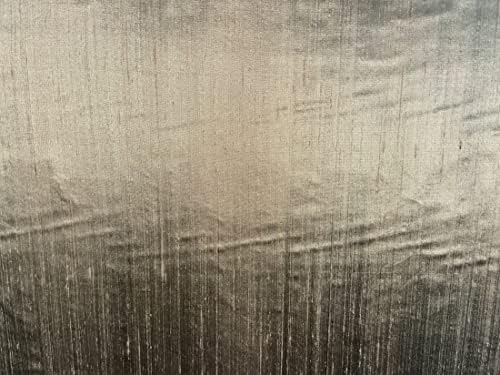 Плат Dupioni от чиста коприна матово златисто Х черен на цвят, с прорези ширина 54 инча, mm 15[2]