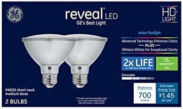 GE Reveal 2 набор от led осветителни тела с мощност 75 W, улучшающих цвят в еквивалент, с регулируема яркост Par30 с къс, с главата