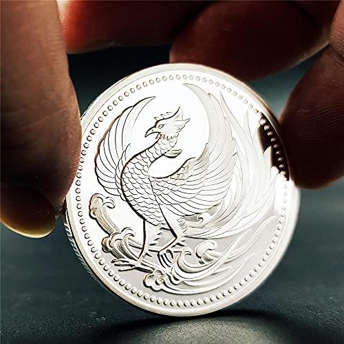 Японската Традиционна култура Феникс Нирвана Японска Монета Феникс сребърно покритие са подбрани Монета с Защитен калъф
