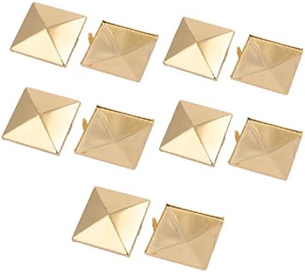 X-DREE 10шт 35 мм Хартия квадратна форма, Brad Златни тонове, за Scrapbooking САМ Занаятите (10шт 35 мм хартия квадратна форма, Brad Златни тонове, за Scrapbooking САМ Занаятите