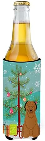 Carolin's Treasures BB4207MUK Merry Christmas Tree Briard Brown Ultra-Обнималка за тънки кутии, Ръкав за охлаждане на Консерви, Може да се Пере в машина, Ръкав за обнимания напитки, Сгъваема Изолатор за напитки С изолация