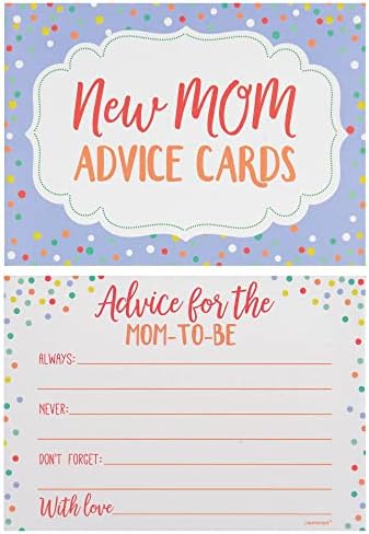 Карта Amscan New Mom Advice, 4 7/8 x 3 7/16, Многоцветни