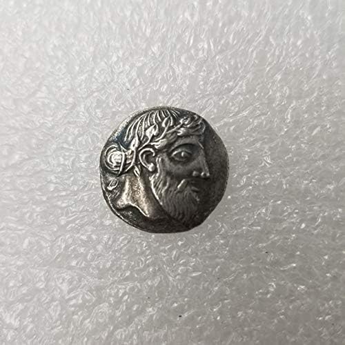Старинните Занаяти Гръцка Монета С Медна Сребърно Покритие Состаренный Сребърен Долар Сребърен Кръг 26