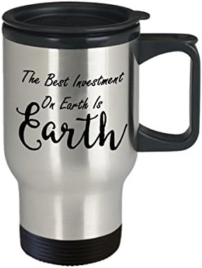 Мениджър на недвижими имоти Кафеена Чаша За пътуване Най-Забавната Уникална Чаша За чай Недвижимост Идеална Идея За Мъже И Жени на най-Добрата инвестиция на земята е земя