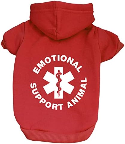 Пуловер за животни емоционална подкрепа (ЕКА) с качулка за кучета в руното лигавицата (Hoody с качулка), Различни цветове