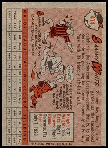 1958 Топпс 414 Сами Уайт Бостън Ред Сокс (бейзболна картичка), БИВШ играч на Ред Сокс