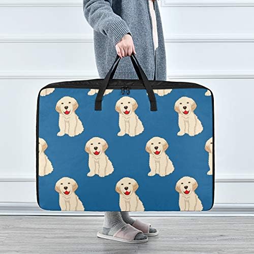 N/A Чанта за съхранение на дрехи Под Завивките - Голямата Голям Чанта-Органайзер за кучета порода Лабрадор Голдън Ретривър с Обков-Светкавици, Контейнер за Съхранение на Бижута за спални