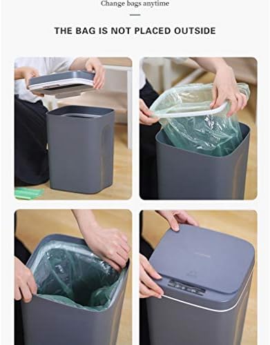 n/a Интелигентна кофа за Боклук с Автоматичен Сензор за Боклук Smart Sensor Електрическо Кофа за Боклук Домашно Кошчето за Кухня, Баня, боклук (Размер: 12Л)