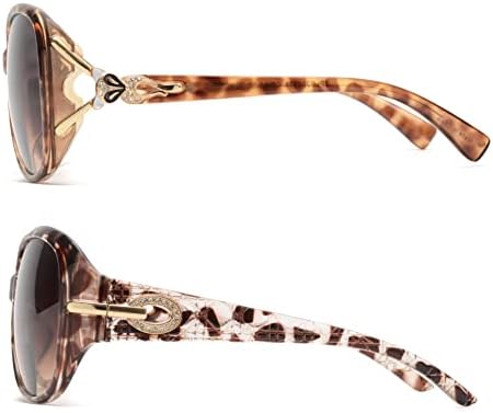 JM Класически Бифокални Очила за Четене Очилата за Четене за Жени Със Защита от ултравиолетови лъчи На Открито Костенурка + 2,5