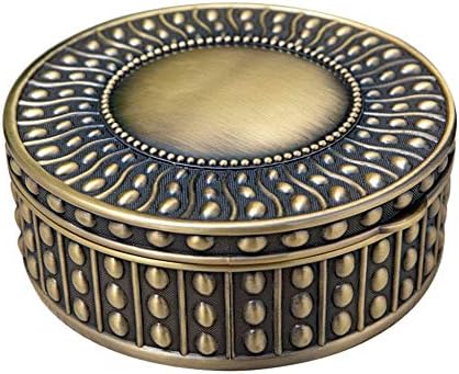 Мини-изискана кутия за съхранение на бижута DEKIKA, кутия за украшения, проста кутия за съхранение на бижута от мъниста в европейски стил, висококачествена метална кутия за съхранение на кръгли печати
