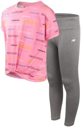 Активни гамаши New Balance за момичета - 2 опаковки пълен размер спортни панталони за йога (7-12)