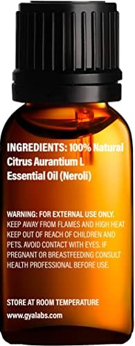 Масло от палисандрово дърво и масло Neroli - Подхранващ комплект за кожата Gya Labs за даване на младостта на кожата - Набор от етерични масла чисто терапевтичен клас - 2x10 мл