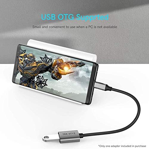 Адаптер Tek Styz USB-C USB 3.0 е подходящ за LG G6 Plus OTG Type-C/PD мъжки USB 3.0 женски конвертор. (5 gbps)