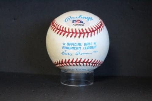 Денис Экерсли Подписа Бейзболен Автограф Auto PSA/DNA AM48792 - Бейзболни топки с Автографи
