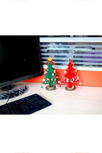 Коледно дърво Мини-Ела Настолна Коледно Дърво за Коледна украса на закрито/на открито (Цвят: зелен, размер: Свободен размер)
