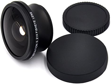 Sony DCR-HC27 0,21 x висококачествен обектив Рибешко око (зрителен ъгъл по диагонал на 180 °) + Преходни пръстен (25 мм 37 мм) + Кърпа за почистване от микрофибър Nwv Direct