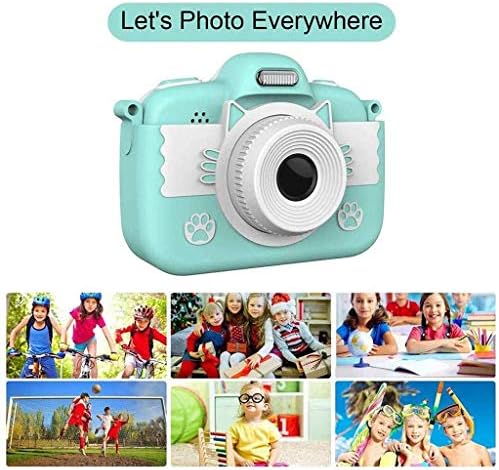 Детска помещение LKYBOA, Цифров фотоапарат за подарък на децата, Помещение за деца от 3-10 години, Голям Сензорен екран 3.0 инча с SD-карта 16 GB, Детска камера с USB зареждане (Цвят: синьо)