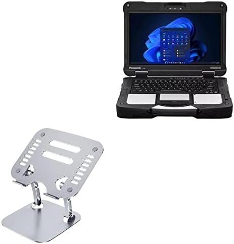 Поставяне и монтиране на BoxWave Съвместима с Panasonic Toughbook 40 (FZ-40) - Поставка за лаптоп клас VersaView, Ергономична Регулируема Метална поставка за лаптоп - Сребрист металик