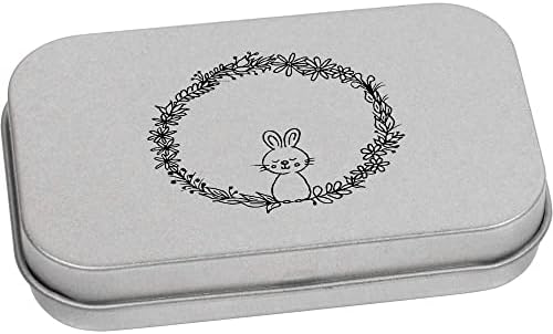 Метална Лидице кутия за канцеларски материали Azeeda Пролетен венец и заек на панти /Кутия за съхранение (TT00195409)