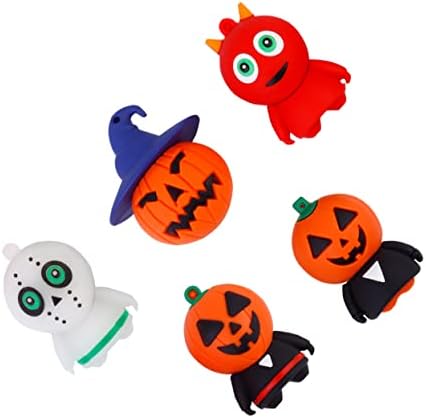 SOLUSTRE 5pcs Хелоуин USB Хелоуин Парти в Полза 16g u Диск, Скок Диск Pumkins USB Флаш памет M Drive USB Стик USB 2.0 Флаш Хелоуин USB Флаш устройство, за да завъртите Дяволски флаш карти