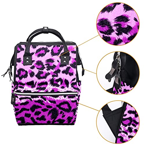 Розово Леопардовый Козината на Животните Модел Пелена Чанта на Мама Раница Голям Капацитет Чанта за Памперси Кърмещи Пътна Чанта за Грижа за Детето