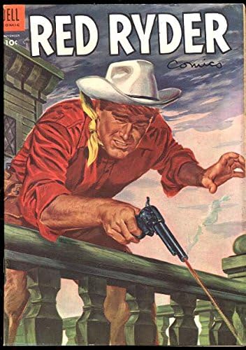 RED RYDER COMICS 136 ИЗВЕСТНАТА КОРИЦА GUNFIGHT COMICS-1953 DELL FN +