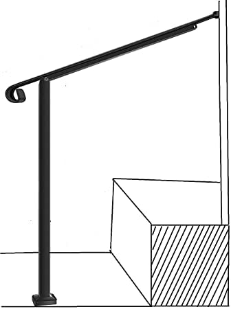 Външните парапети за ръчно изработени стълбите, предназначени за 1-5-степенна скоростна кутия, Преходен, парапети за външни степени, Парапет от алуминиева сплав, Парапет с гъвкава височина на стъпало с инструменти за