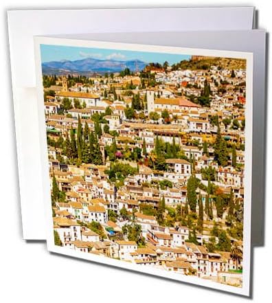 3dRose градски пейзаж, Albaysin-Carrera Del darro, Гранада, Андалусия, Испания. - Поздравителна картичка, 6 от 6 инча (gc_257900_5)