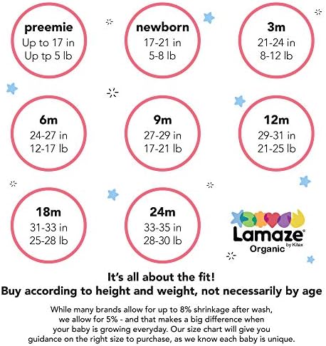 Lamaze Organic Baby Бебешки биологични продукти от първа необходимост 2 опаковки панталони