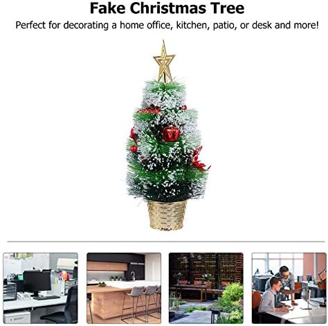 ABOOFAN 1 Бр 45 СМ, Мини Коледно Дърво за Украса Изкуствена Борова Игла Коледно Дърво Вечерни Сувенири
