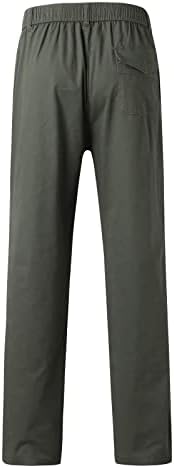 MIASHUI Сладки Мъжки Памучни Панталони Големи Размери с Джобове Дантела, Обикновена панталони, Панталони като Цяло, Топли и Удобни