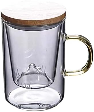 Съвременната класическа изолирующая чаша / 500 мл - Комплект от 2 стъклени чаши с двойни стени за приготвяне на чай или кафе