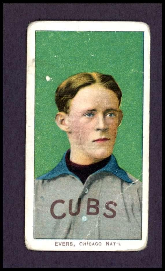 1909 T206 ОЩЕ Джони Евърс Чикаго Къбс (Бейзболна картичка) (Портрет) СПРАВЕДЛИВИ Къбс