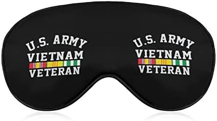 Маска за Сън Ветерани от Виетнам американската Армия, Затемненная Маска за Очи с Регулируема Еластична Лента, Нощен Превръзка на Очите, за Жени, Мъже, Йога, Пътен Сън
