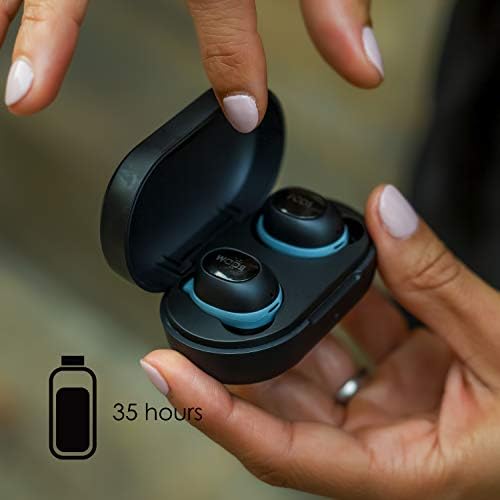 BoomPods Boombuds GS True Wireless - Bluetooth-Слушалки IPX5 с водонепроницаемостью / защита от изпотяване Ergofit, Преносим Магнитен Калъф за зареждане, най-Добрите спортни слушалки (черен)