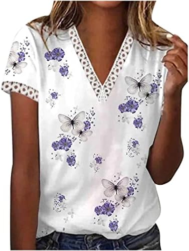 Дамски Лейси в памучна Блуза с Графичен Дизайн от Пера за Всекидневната, Риза за Момичета, Лято-Есен 18 18