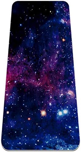 Siebzeh Galaxy Stars Universe Secret Night Дебела подложка за йога Премиум-клас, в екологично Чист Гумена подложка за здраве и фитнес, нескользящий мат за всички видове упражнения, йога и пилатес (72 x 24x 6 мм)