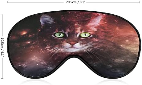 Маска за очи Fantasy Galaxy Cat Sleep Меки Калъфи За Очите, Блокер Светлина, Превръзка на Очите и с Регулируема Каишка за Спане по време на Пътуване