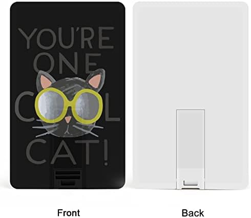 Слънчеви Очила Cool Cat USB Устройство Дизайн на Кредитна Карта, USB Флаш устройство U Диск, Флаш устройство 64G
