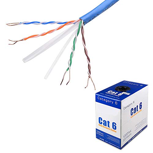 axGear Cat6 Ethernet Плътен Кабел Обемна Кутия 23 AWG Интернет Мрежа Тел RJ45 UTP LAN 1000 фута 300 М