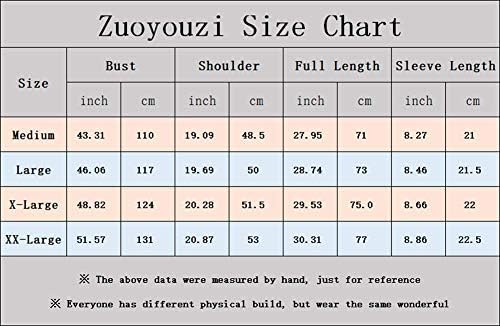 Мъжки Ежедневни Ризи Поло Zuoyouzi с къс ръкав Slim Fit, Памучни Ризи Класически Намаляване на Основния дизайн Zuoyouzi