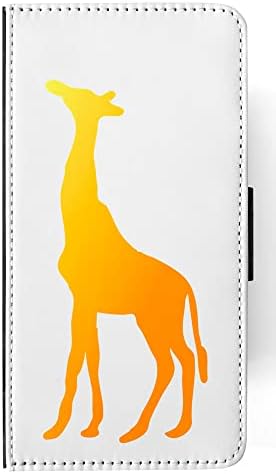Жълт силует жираф, флип-портфейл, джоб за телефон, калъф за Apple iPhone X | iPhone Xs