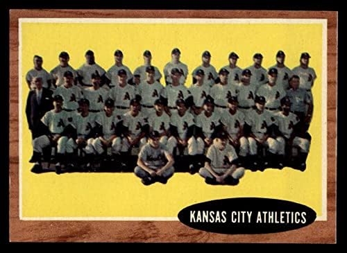 1962 Topps 384 Легкоатлетическая отбор на Канзас Сити Атлетикс (Бейзболна картичка) NM + Лека атлетика
