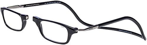 Магнитни очила за четене Clic (С дълги дужками), Компютърни Ридеры, Сменяеми лещи, Оригинални Дълги, (Черни, Увеличаване на 2,75)