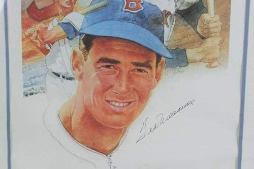 Тед Уилямс Подписа литографски модел Red Sox – COA JSA - Изкуството на MLB с автограф