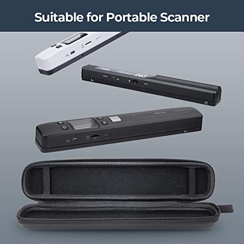 Твърд пътен калъф MUNBYN 10,5 x 1,6 x 1,2 за преносим скенер Iscan/Vupoint Magic Палки, удароустойчив/Водоустойчив/ устойчив на натиск, идеален за свързване на скенер, USB-кабел и чиста кърпа.